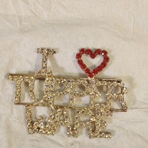 Vintage Tupperware Rhinestone Brouch